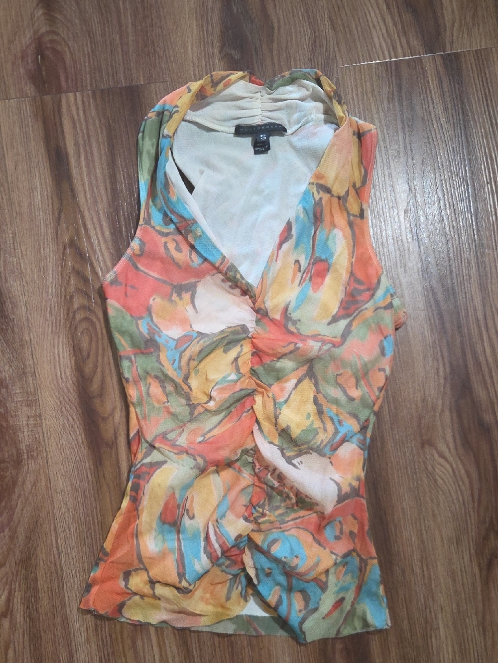 Weston Wear Multicolor Twist-Front Sleeveless Tank